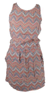 Dámske ružové vzorované šaty Trend One