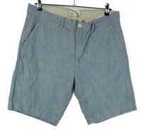 Pánske svetlomodré plátenné kraťasy H&M vel. 34