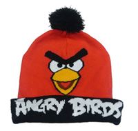 Červeno-černá čepice s Angry Birds