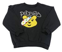 Čierna mikina s medvídkem Pudsey George