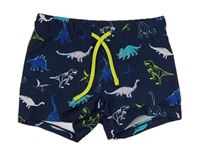 Tmavomodré nohavičkované plavky s dinosaury H&M