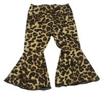 Béžové flare legíny s leopardím vzorom Shein