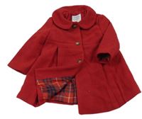 Červený flaušový kabát F&F