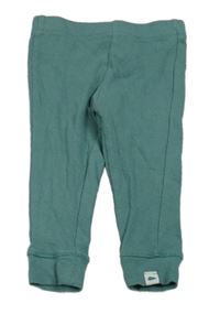 Zelené rebrované ľahké tepláky Pocopiano