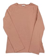 Světlerůžové žebrované triko Next