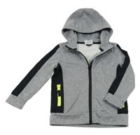 Sivo-čierna športová prepínaci mikina s kapucňou Topolino