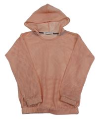 Světlerůžové šíťované triko s kapucí Minoti