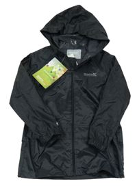 Nové - Černá šusťáková nepromokavá bunda s kapucí Regatta
