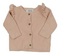 Svetloružový prepínaci sveter s volánikom F&F