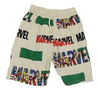 Světlebéžové teplákové kraťasy Avengers 