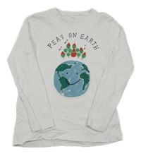 Biele tričko so zeměkoulí M&S