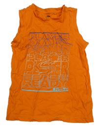 Oranžové tílko s nápisy F&F