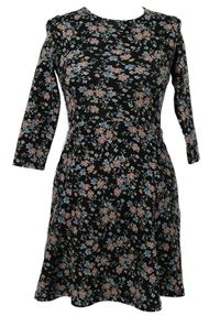 Dámské černé květované šaty H&M