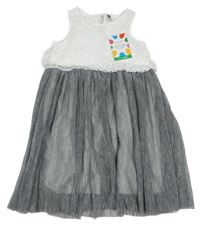 Nové - Bílo-stříbrné šaty Losan