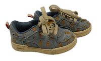 Sivé koženkové topánky s croisanty zn. Puma vel.28