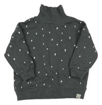 Tmavosivá vzorovaná mikina s rolákom zn. George