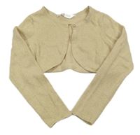 Béžové trblietavé svetrové prepínaci bolerko H&M