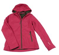 Fuchsiová softshellová bunda s kapucí CMP