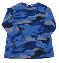 Modrá army fleecová mikina M&S