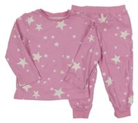 Růžové pyžamo s hvězdami F&F