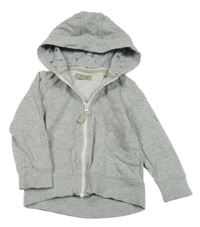 Šedá propínací mikina s kapucí Next