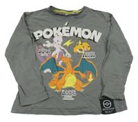 Sivé tričko s pokémony C&A