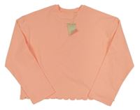 Nové - Neonově lososové triko 