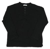 Čierne tričko s gombíkmi Zara