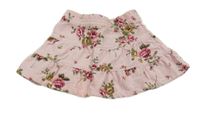 Svetloružová kvetovaná menšestrová sukňa Adams