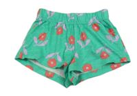 Zelené bavlnené kraťasy s kvietkami Dunnes