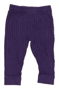 Fialové copánkové kamaše 