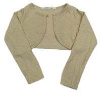Zlaté svetrové trblietavé bolerko H&M