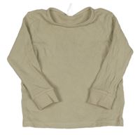 Béžové rebrované tričko H&M