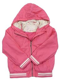 Ružová šušťáková jarná bunda s kapucňou Impidimpi