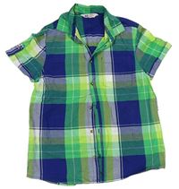 Zeleno-tmavomodrá kockovaná košeľa H&M