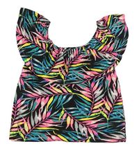 Čierny crop top s listami E-vie