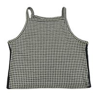 Čierno-biely vzorovaný crop top zn. Page one young