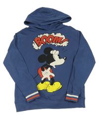 Tmavomodrá mikina s Mickeym a kapucňou Next