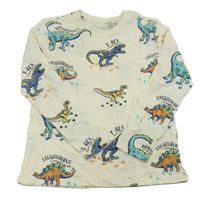 Smotanové tričko s dinosaurami Primark