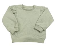 Svetlozelená mikina s volánikmi Primark