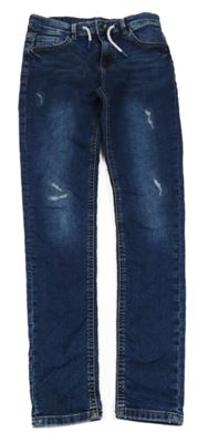 Tmavomodré skinny rifle s prošoupáním Denim Co. 