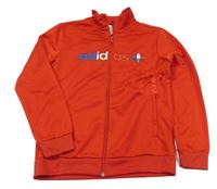 Červená prepínaci športová mikina s logom Adidas