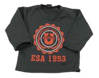 Tmavosivá mikina s potlačou