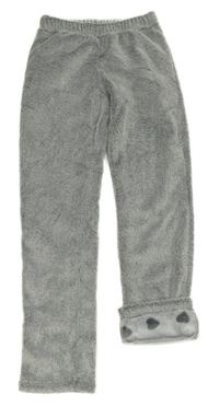 Sivé chlpaté zateplené nohavice Schioesser