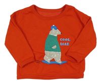 Červená mikina s medvedíkom Dunnes