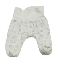 Bílé sametové polodupky se zvířátky C&A vel. 46