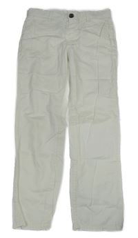 Biele plátenné chino nohavice H&M