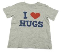 Sivé tričko s nápisom H&M