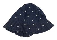 Tmavomodrý puntíkovaný klobouk Pusblu 