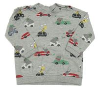 Sivá melírovaná mikina so zvieratkami H&M